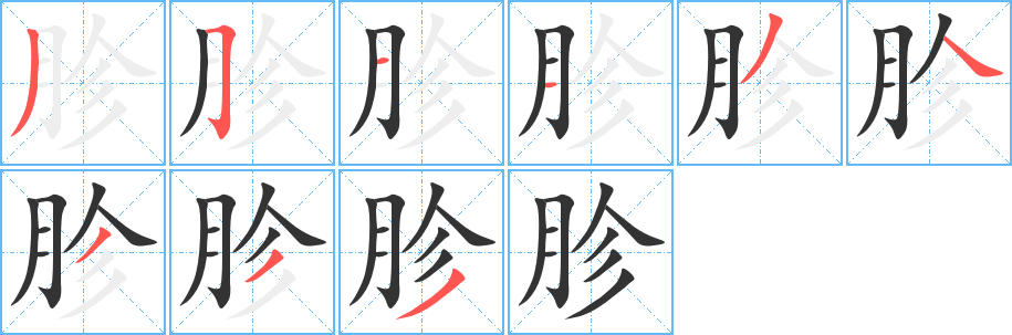 胗的筆順筆畫(huà)