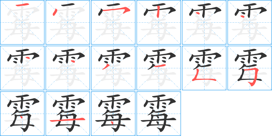 霉的筆順筆畫