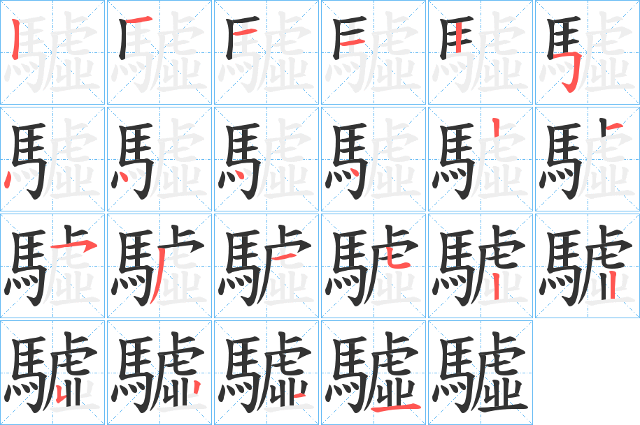 驉的筆順筆畫