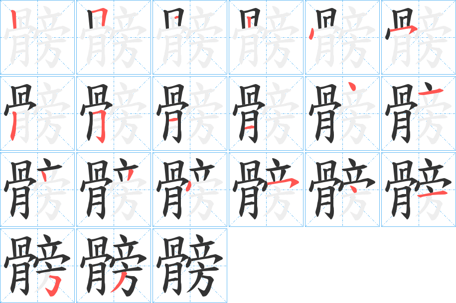 髈的筆順筆畫