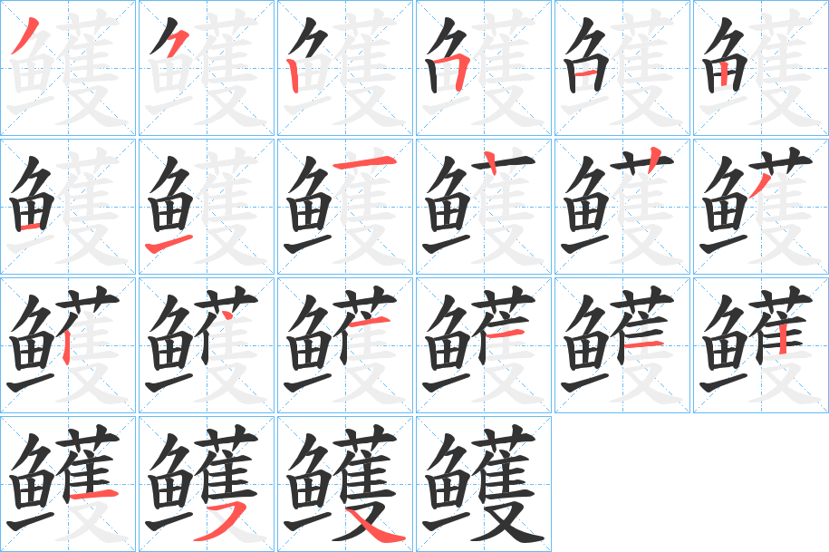 鳠的筆順筆畫