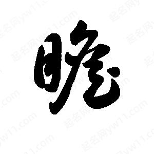 王天喜寫(xiě)的草字瞻